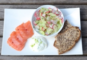 Cœur de saumon fumé et chantilly au gingembre Cœur de saumon fumé et chantilly au gingembre