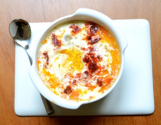 Oeuf cocotte à la basque Oeuf cocotte à la basque